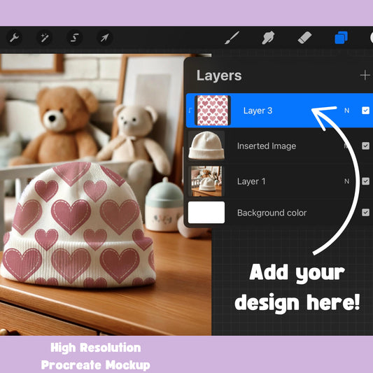 Baby Hat Mockup for Procreate