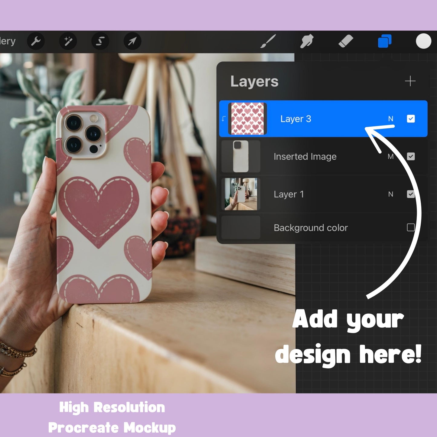 iPhone Case Mockup for Procreate