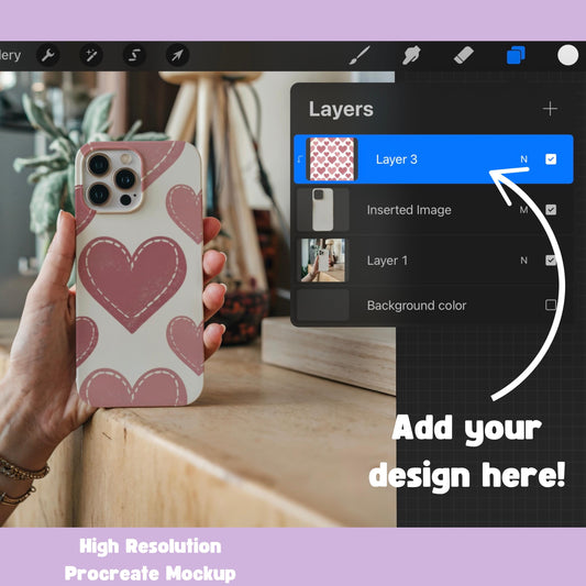 iPhone Case Mockup for Procreate