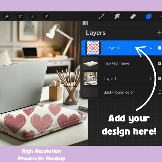 Laptop Sleeve Mockup for Procreate