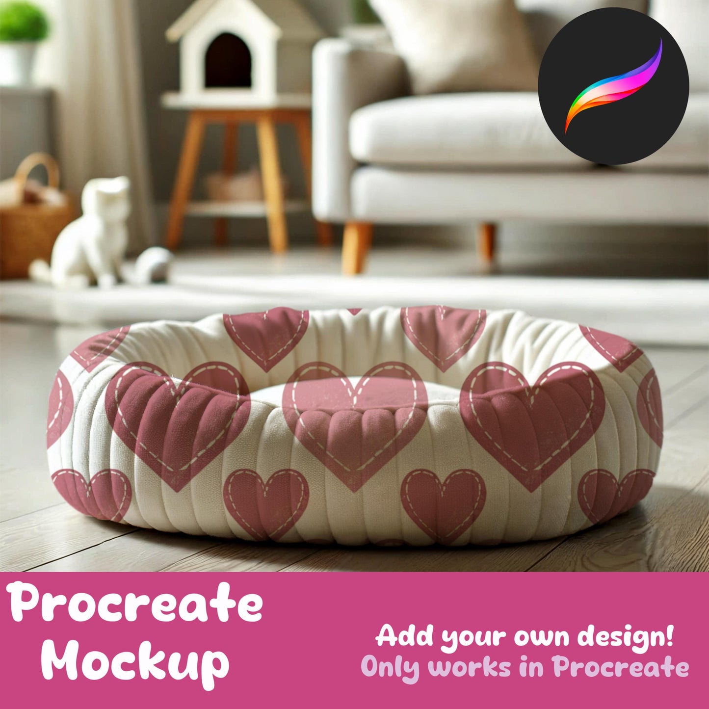 Pet Bed Mockup for Procreate