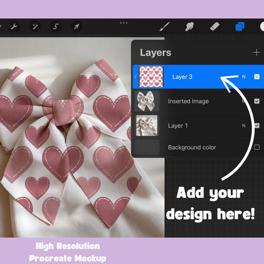 Hair Bow Mockup for Procreate