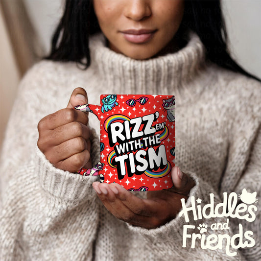 Rizz 'Em With The Tism Seamless Pattern Red