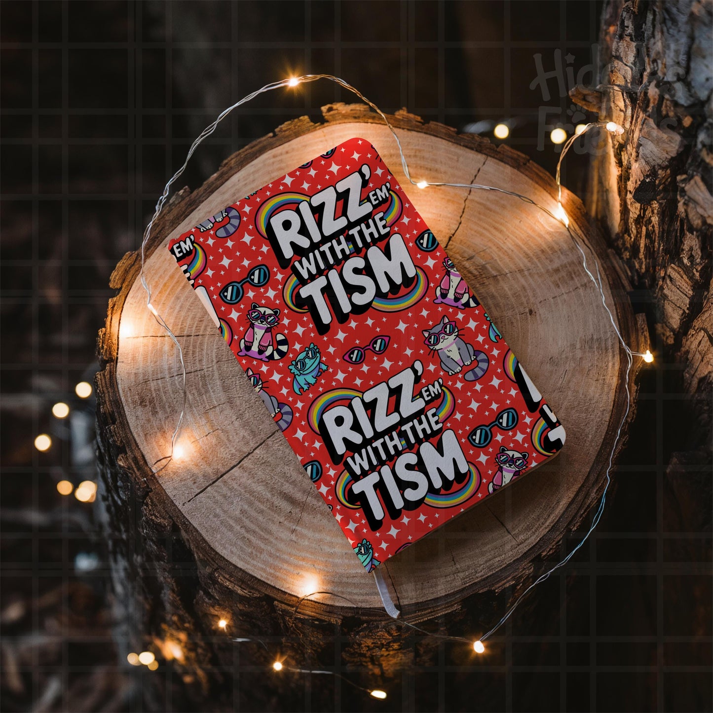 Rizz 'Em With The Tism Seamless Pattern Red