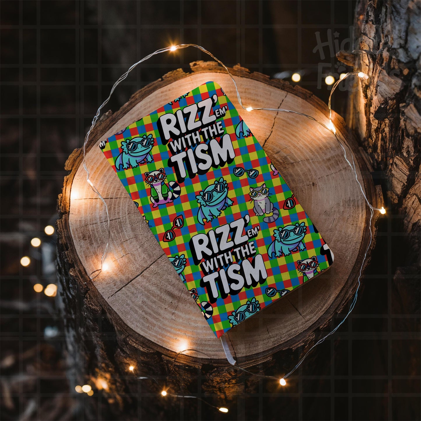 Rizz 'Em With The Tism Seamless Pattern -Non Rainbow