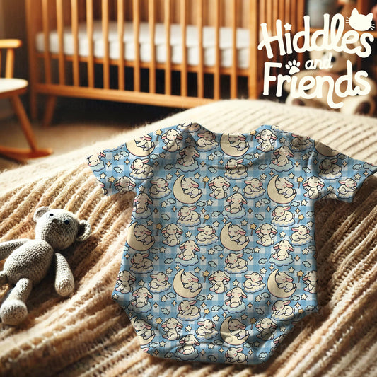 Sleepy Bunny Dreams Seamless Pattern