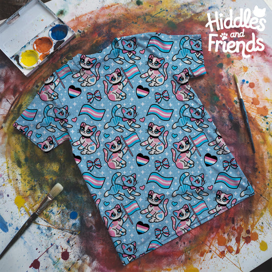 Trans Pride Cats - Cute LGBTQ+ Seamless Pattern