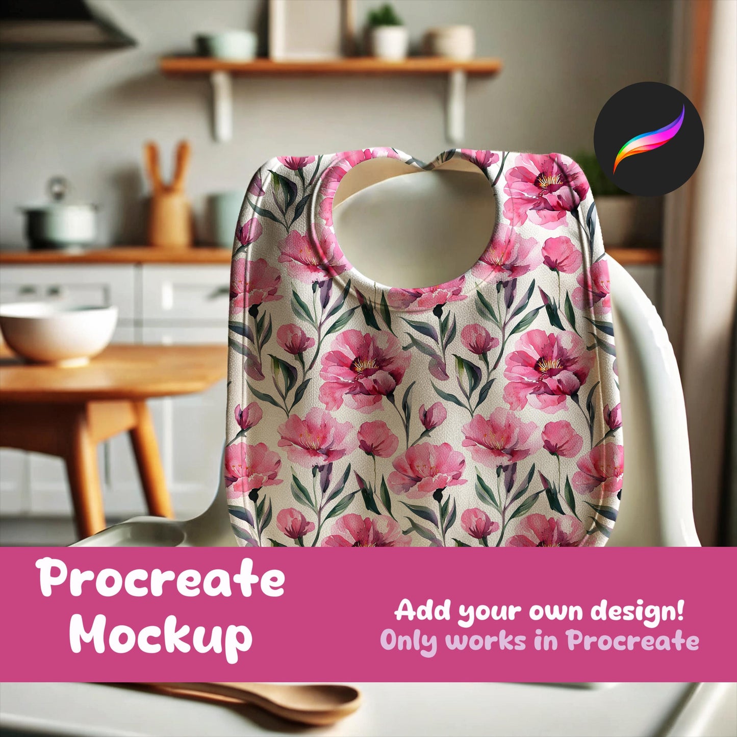 Baby Bib Mockup for Procreate