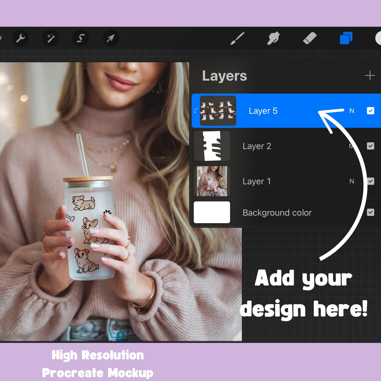 Glass Can Mockup for Procreate