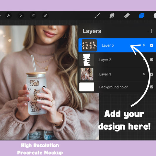 Glass Can Mockup for Procreate