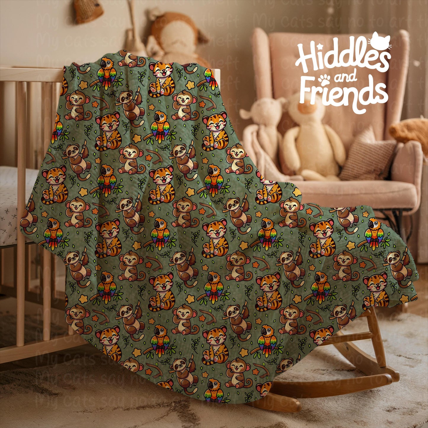 Jungle Friends Seamless Pattern