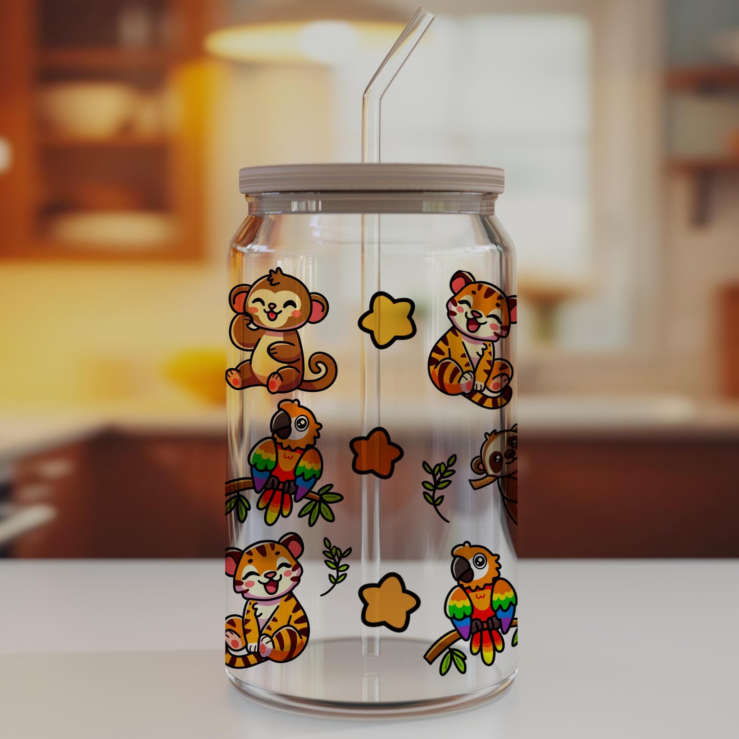 Jungle Friends Glass Wrap