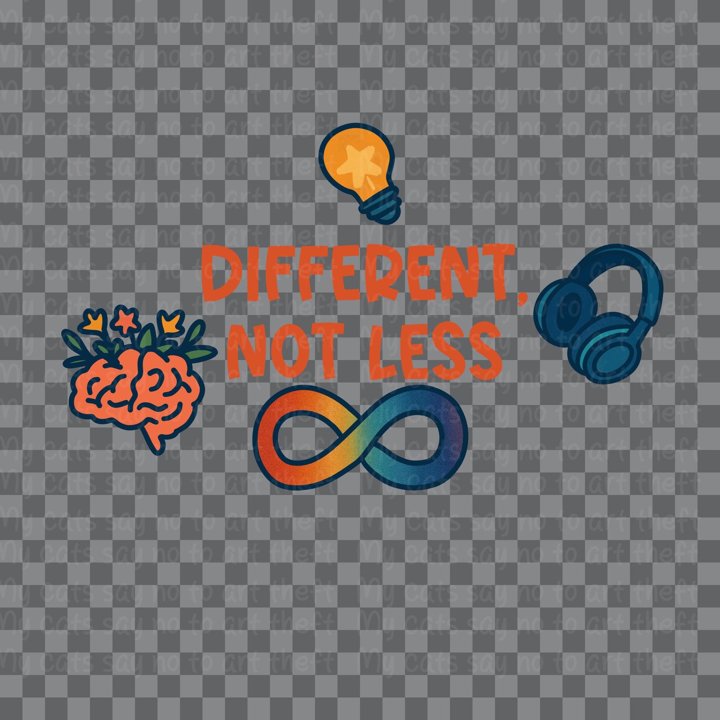 Autism Acceptance Sticker - Different Not Less
