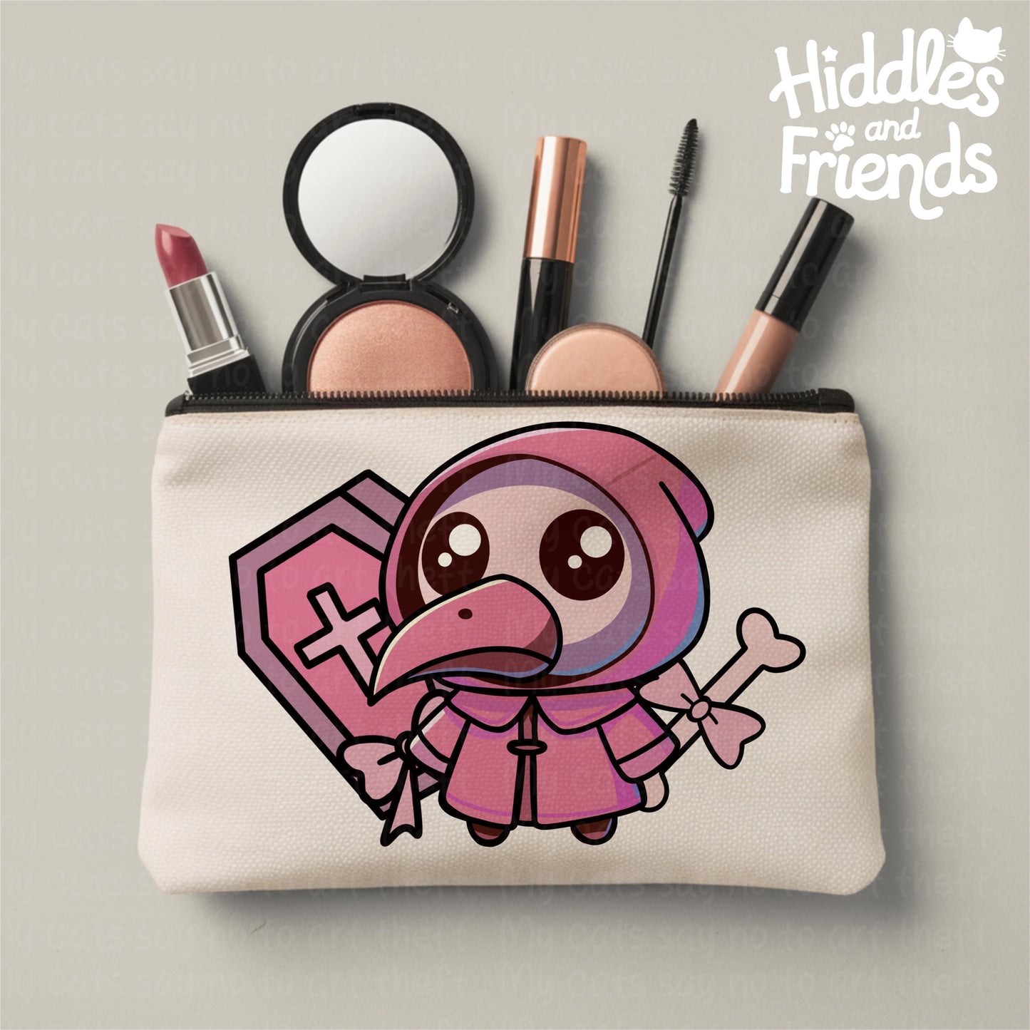 Cute Pink Plague Doctor Digital Sticker
