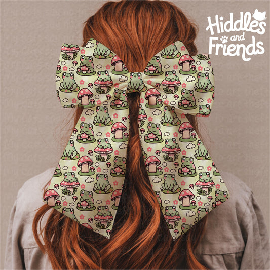 Seamless Frog and Mushroom Pattern