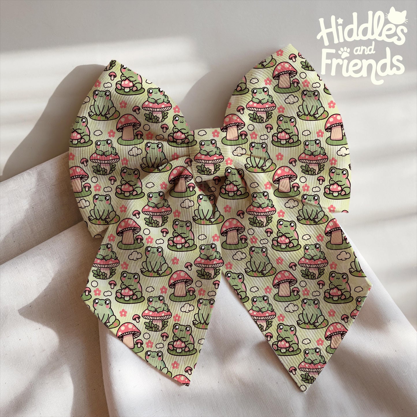 Seamless Frog and Mushroom Pattern