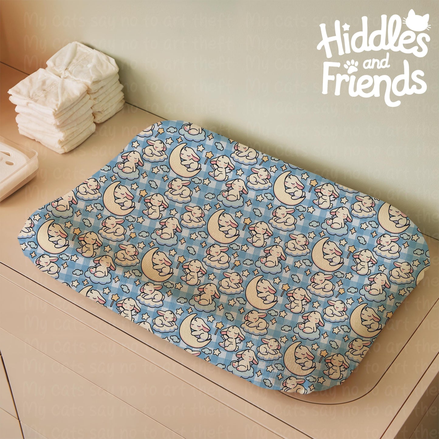Sleepy Bunny Dreams Seamless Pattern