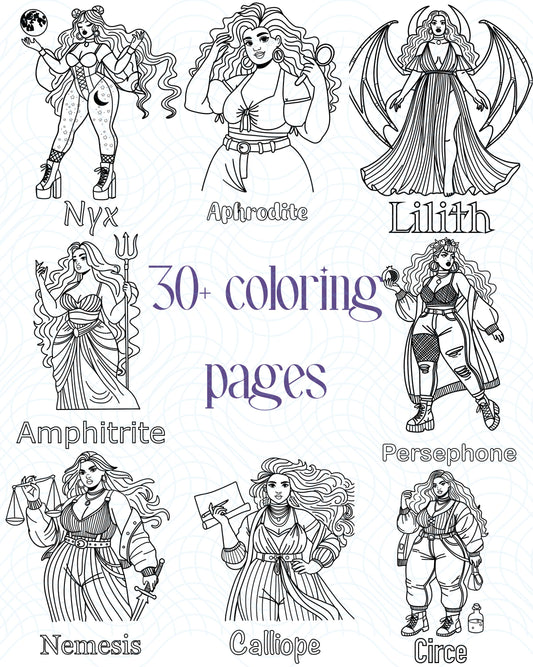 Myths Reimagined Coloring Book