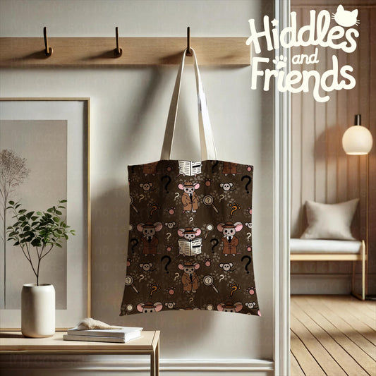 Detective Mice Noir Seamless Pattern – Brown