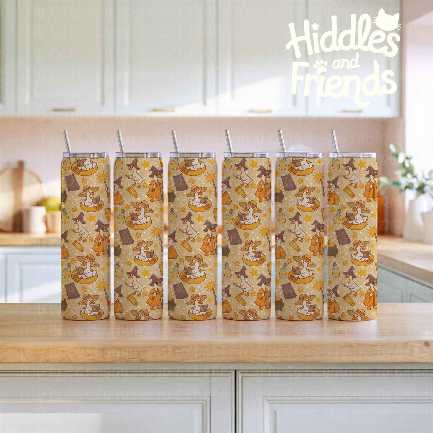 Tan Witchy Spell Geese Seamless File