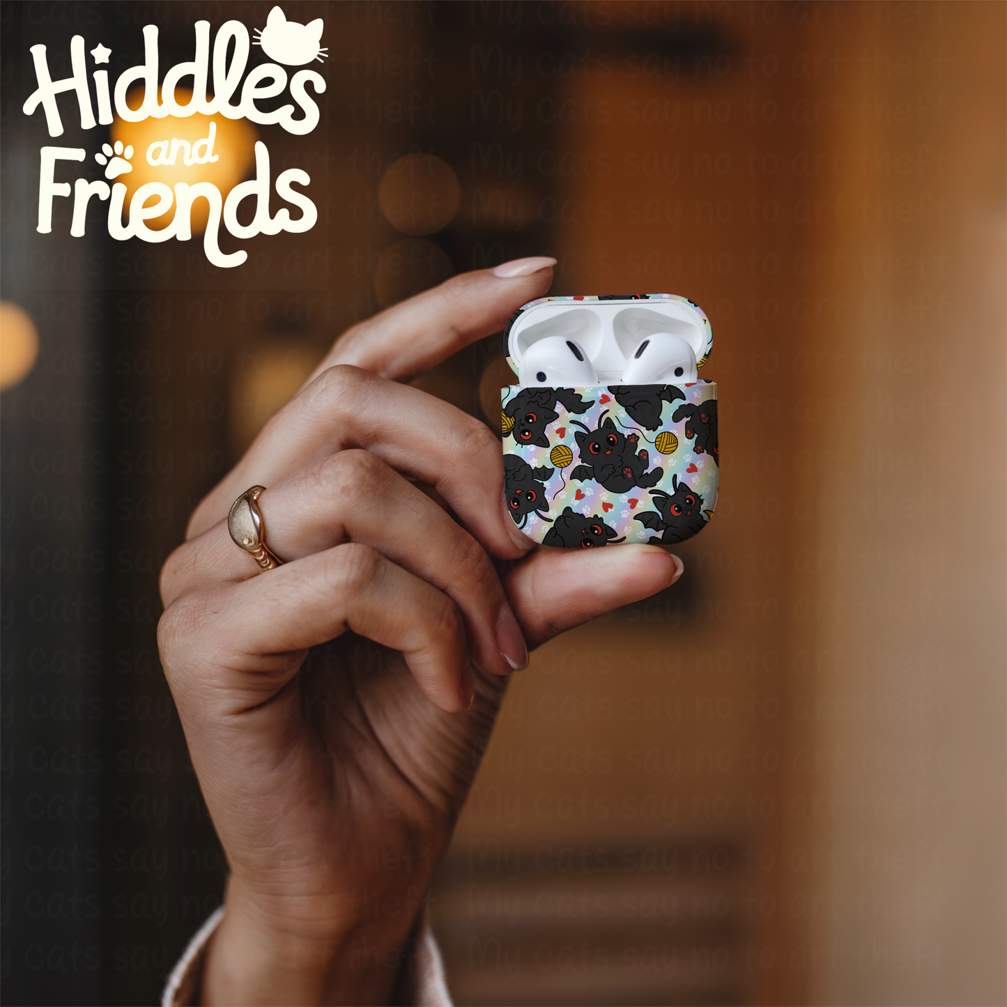 Mothcat Seamless Pattern