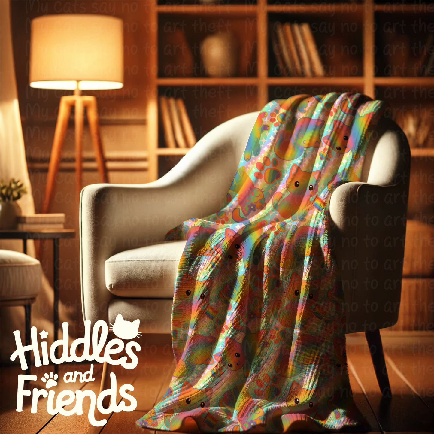 Rainbow Pride Cats Seamless Pattern