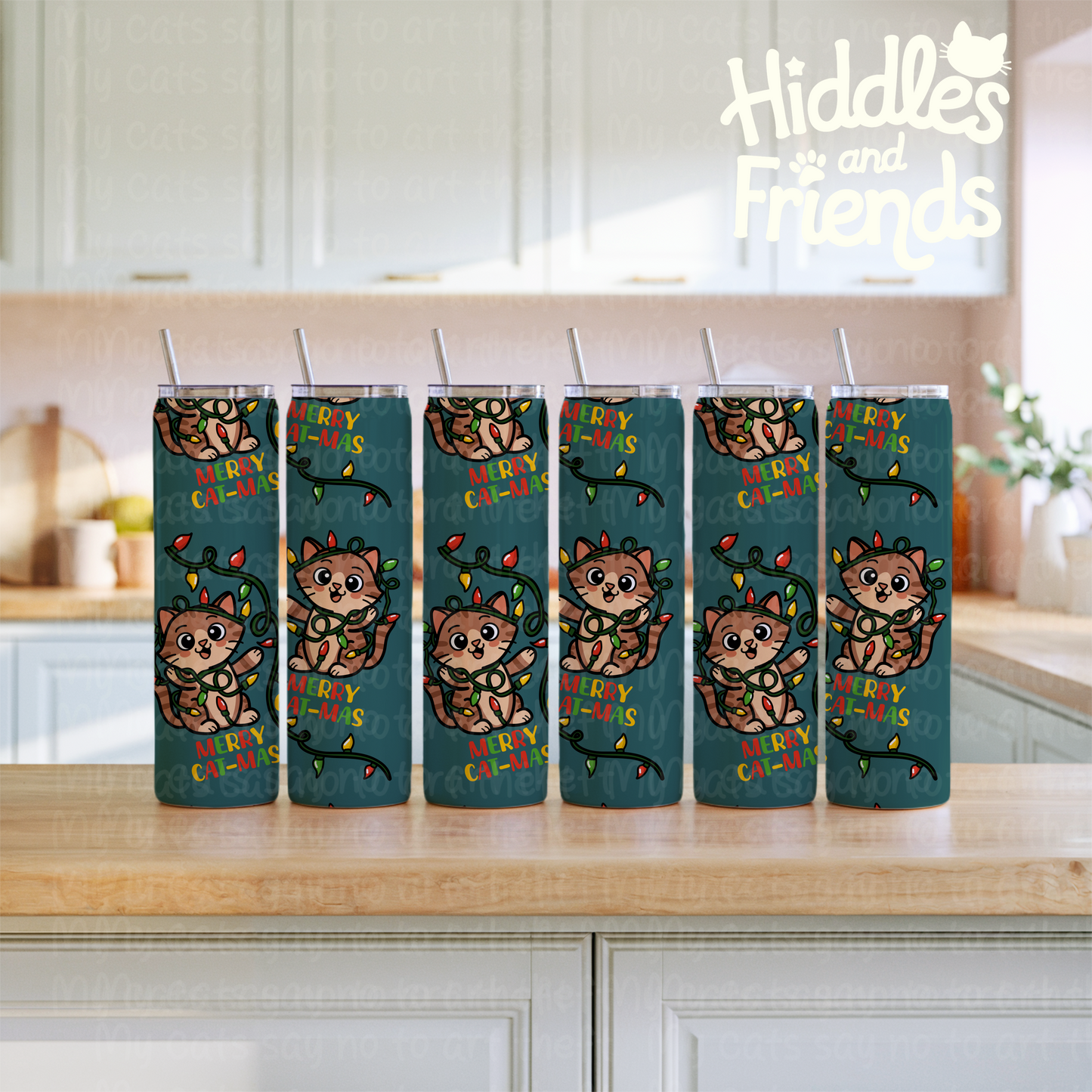 Merry Cat-mas Seamless Pattern