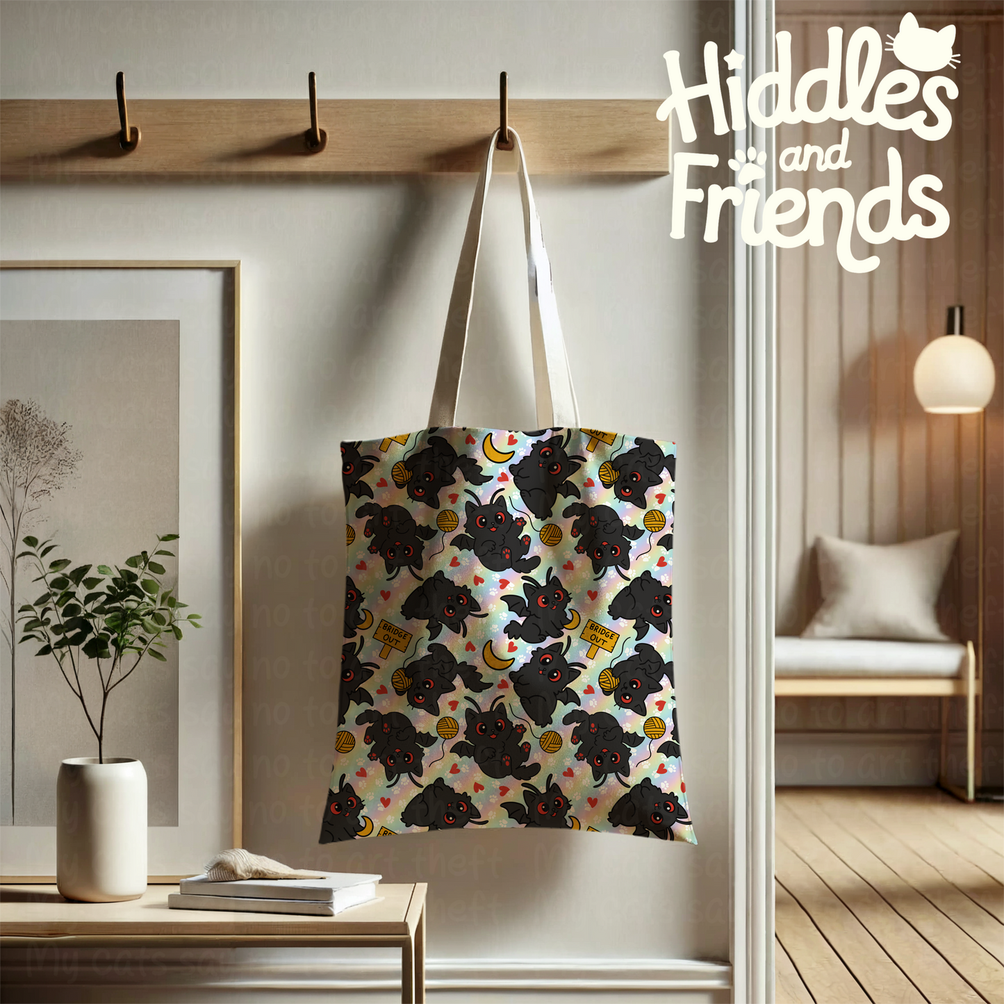 Mothcat Seamless Pattern