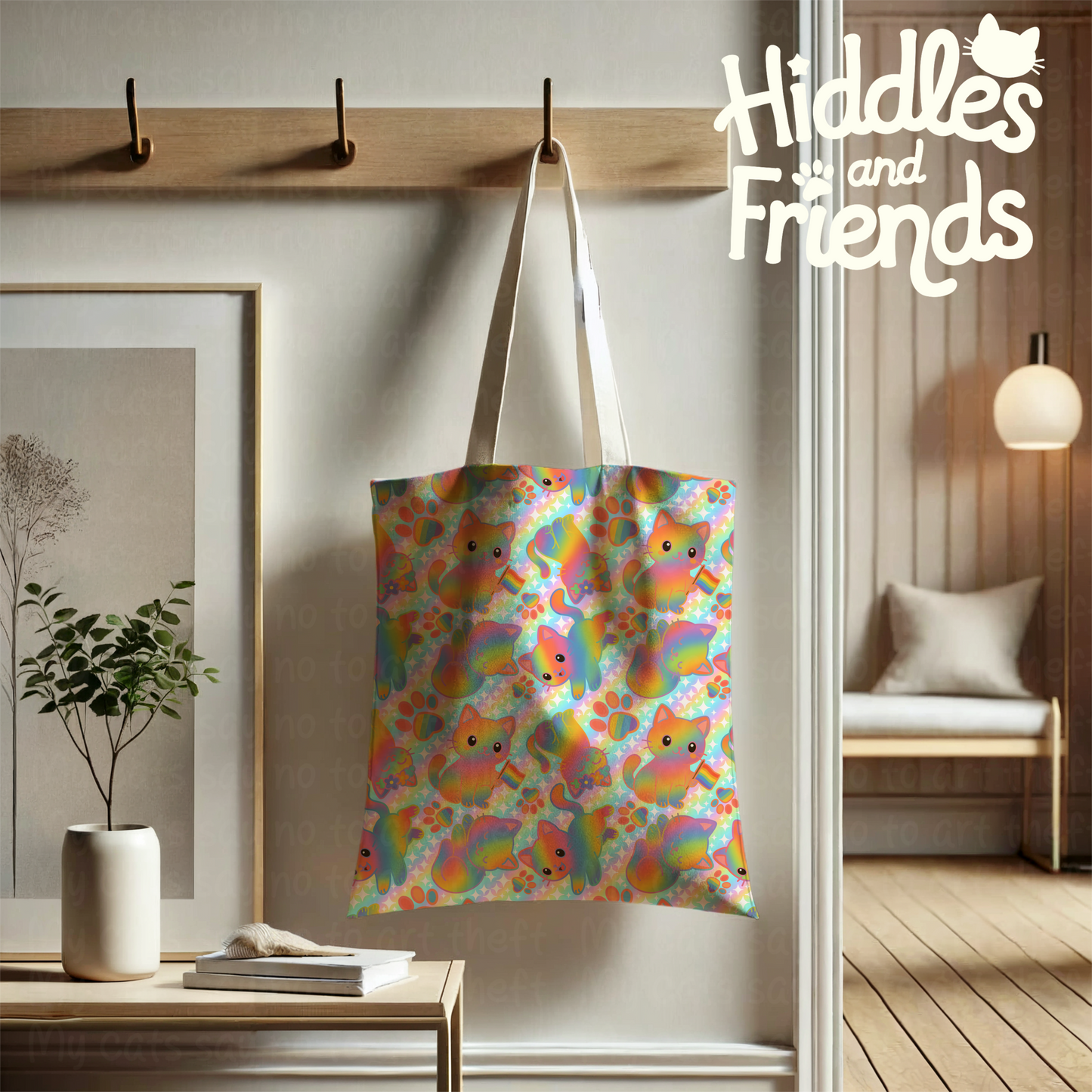 Rainbow Pride Cats Seamless Pattern