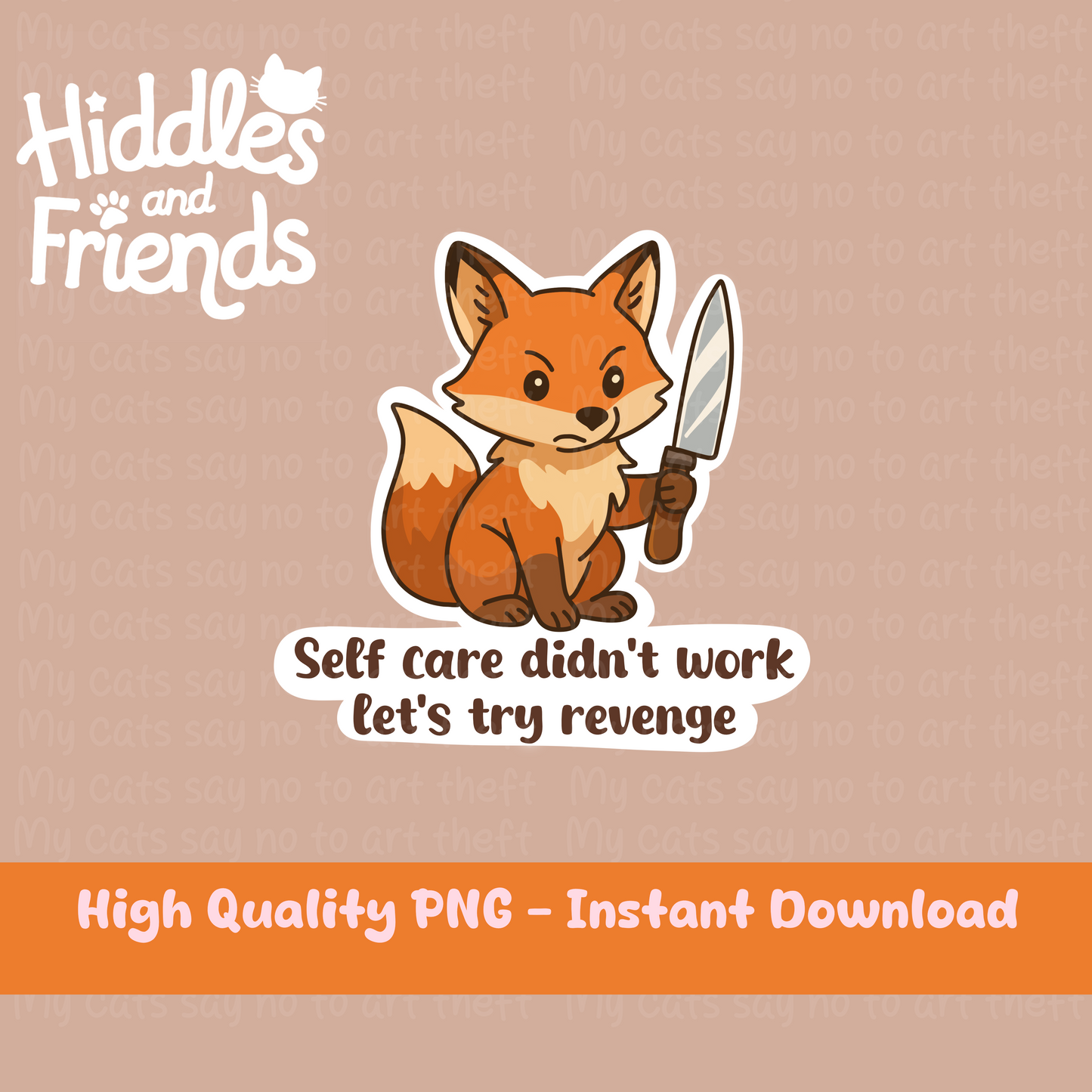 Self Care Didn't Work Woodland Fox Sticker