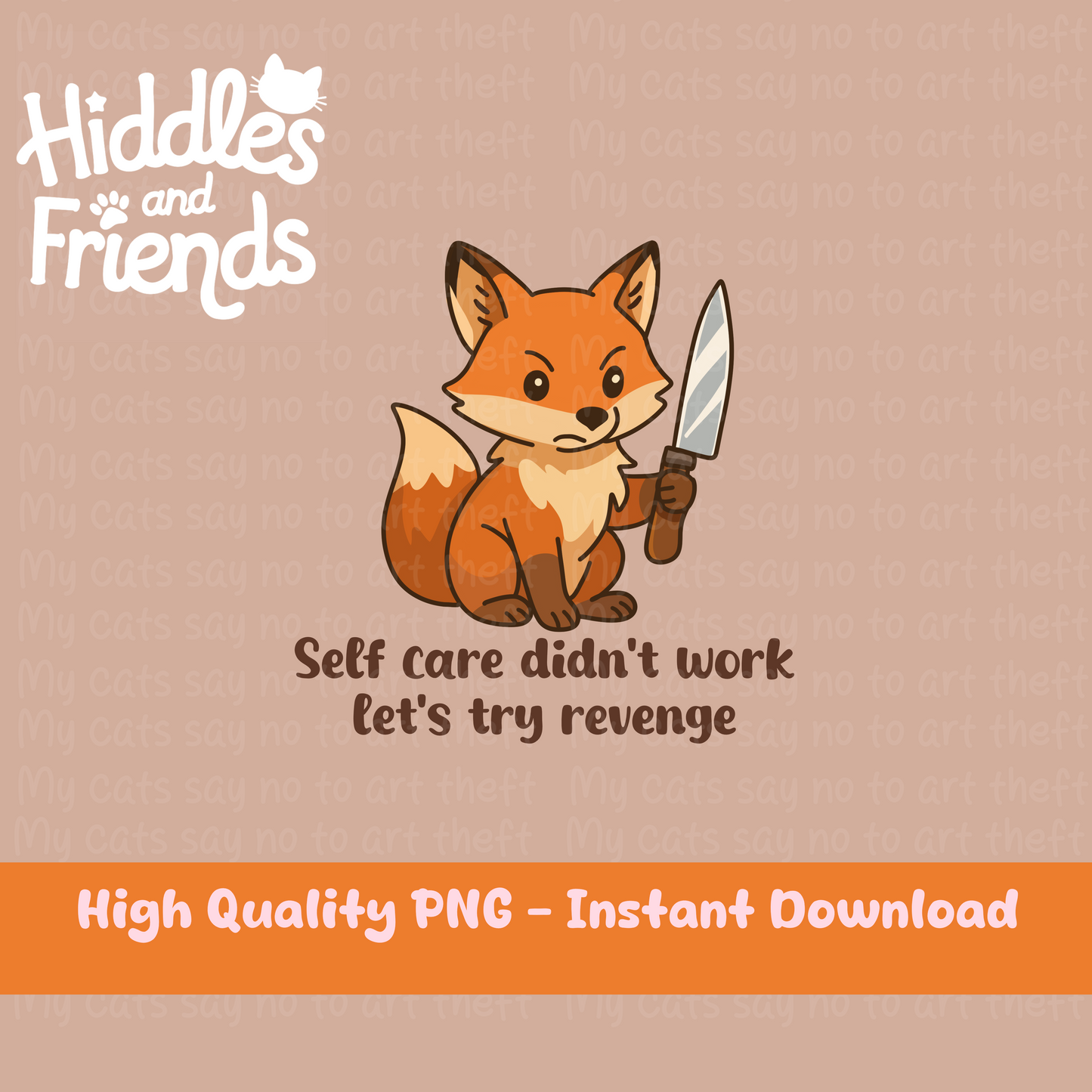 Self Care Didn't Work Woodland Fox Sticker