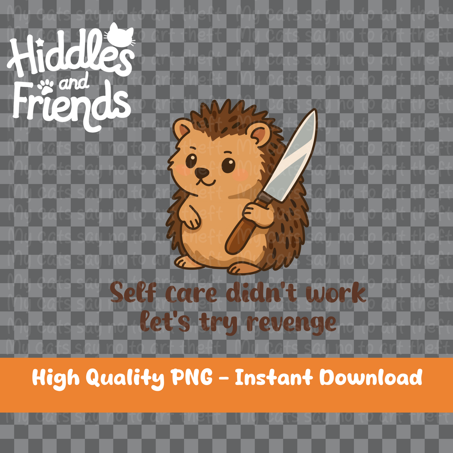 Self Care Didn't Work Woodland Hedgehog Sticker