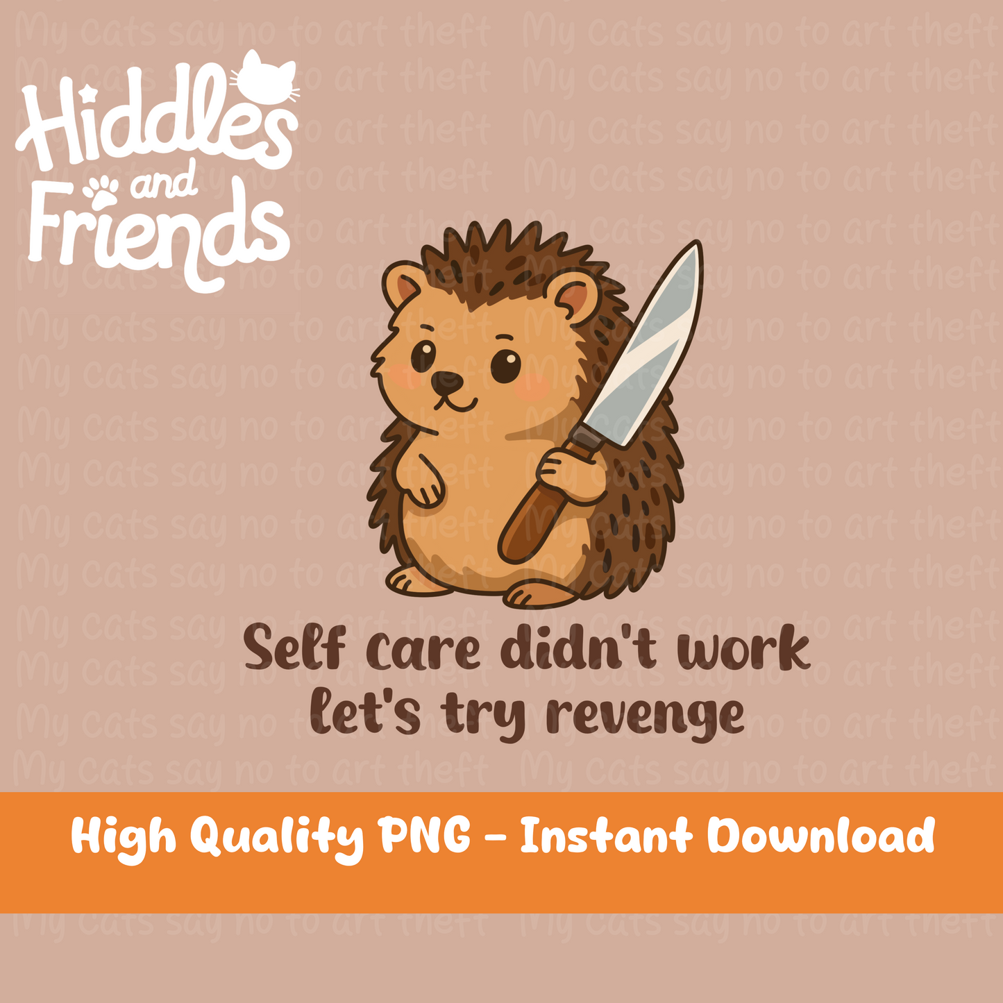 Self Care Didn't Work Woodland Hedgehog Sticker