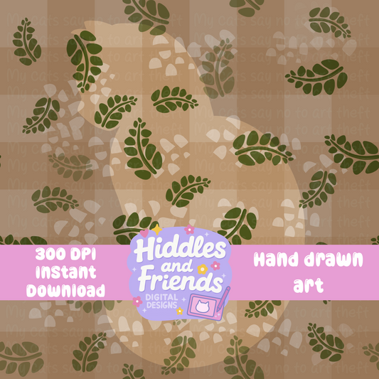 Woodland Revenge Path Seamless File – Leaf & Pebble Trail Background