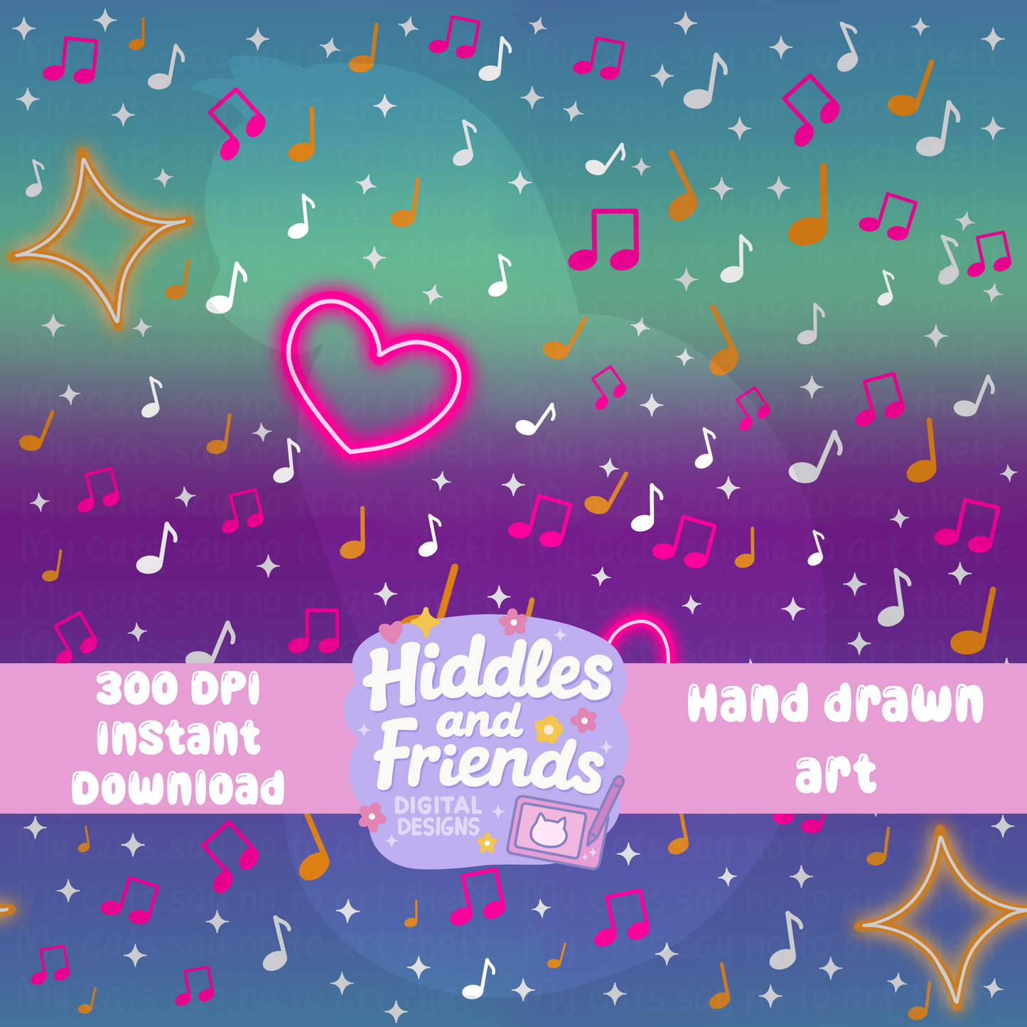 Disco Music Notes Seamless File