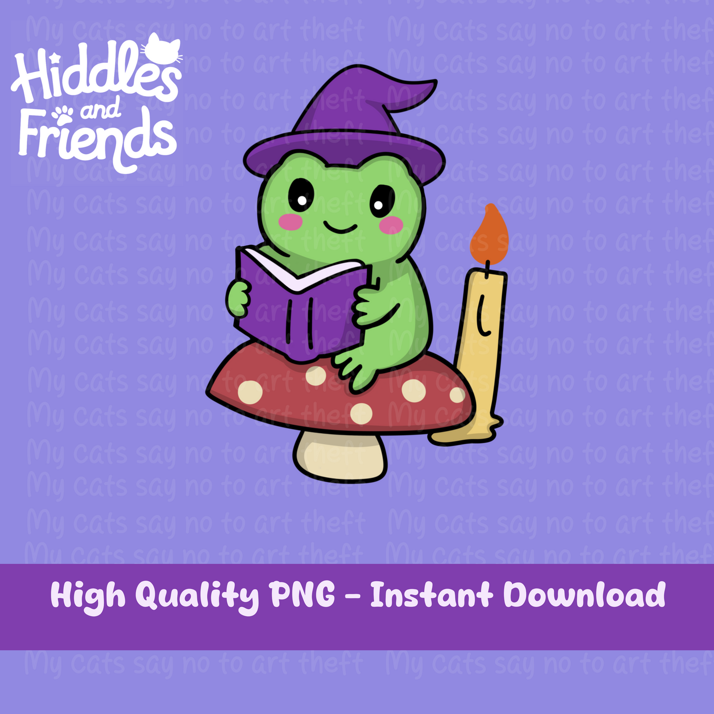 Witchy Frog Reading Sticker