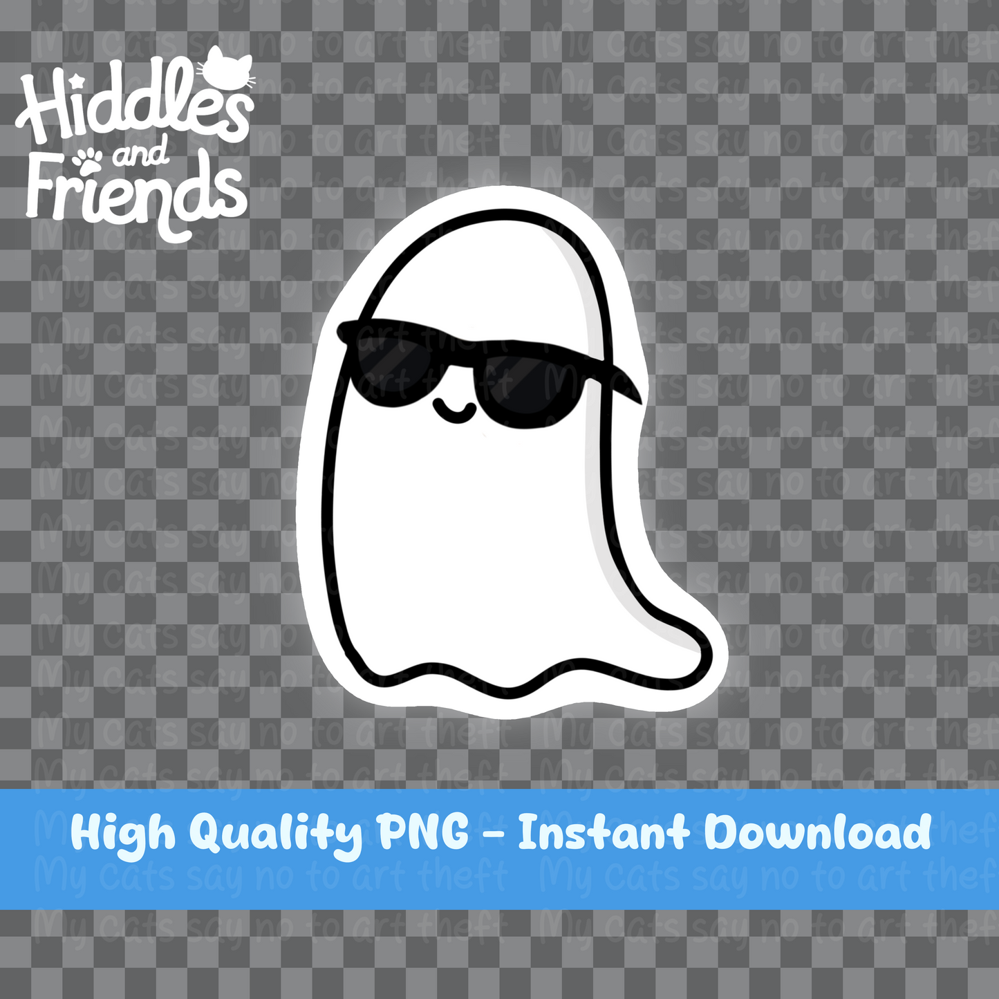 Cool Summer Ghost Sticker