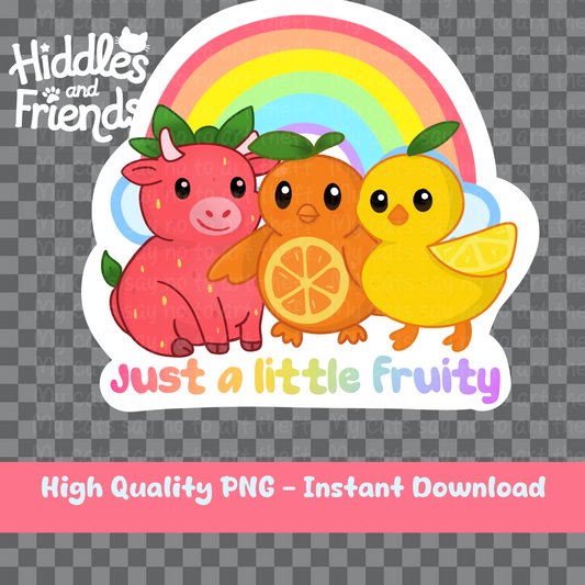Just a Little Fruity PNG Sticker