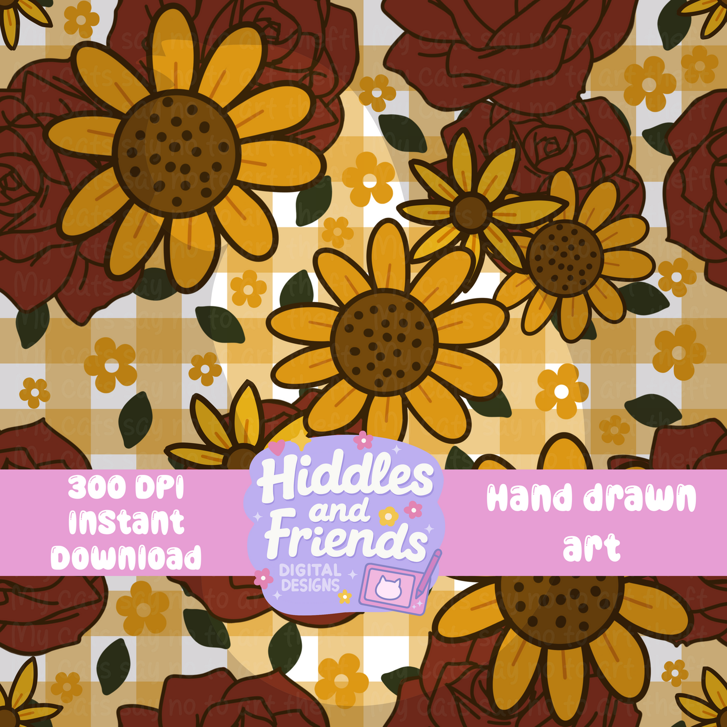Sunflowers and Roses Coordinating Seamless File