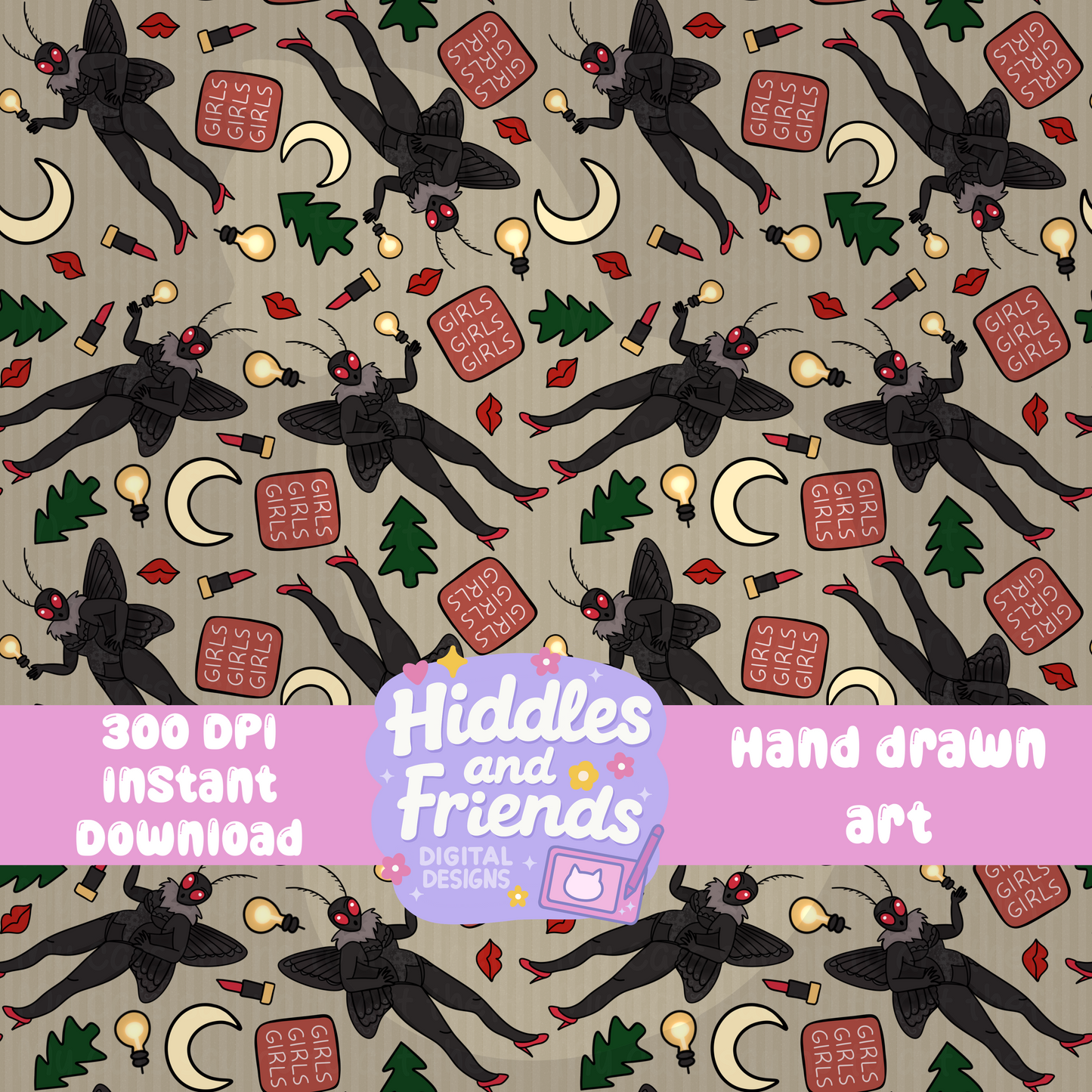 Mothma'am Pin Up Girl Seamless File