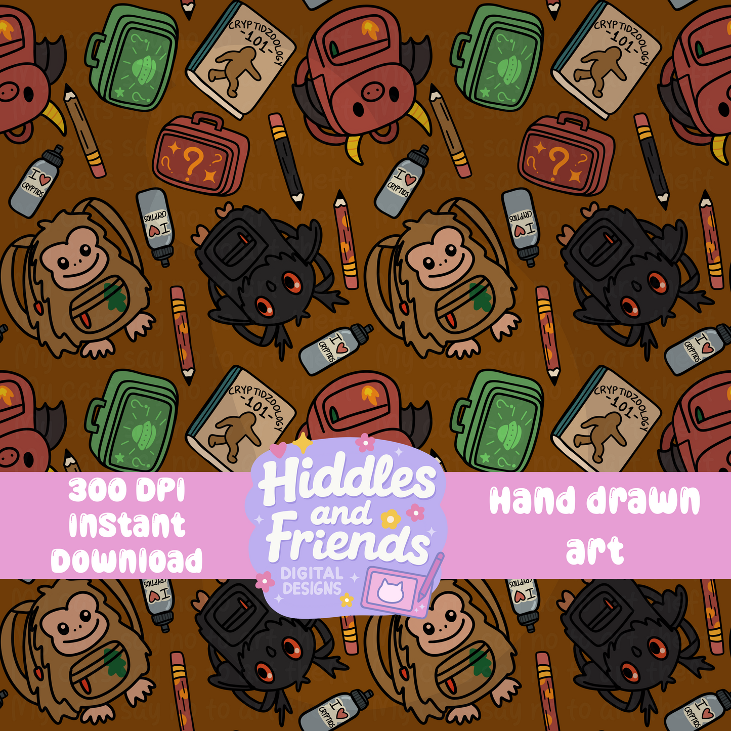 Cryptid Backpack Seamless File