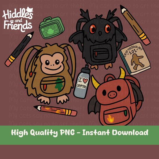 Cryptid School Supply Digital Sticker