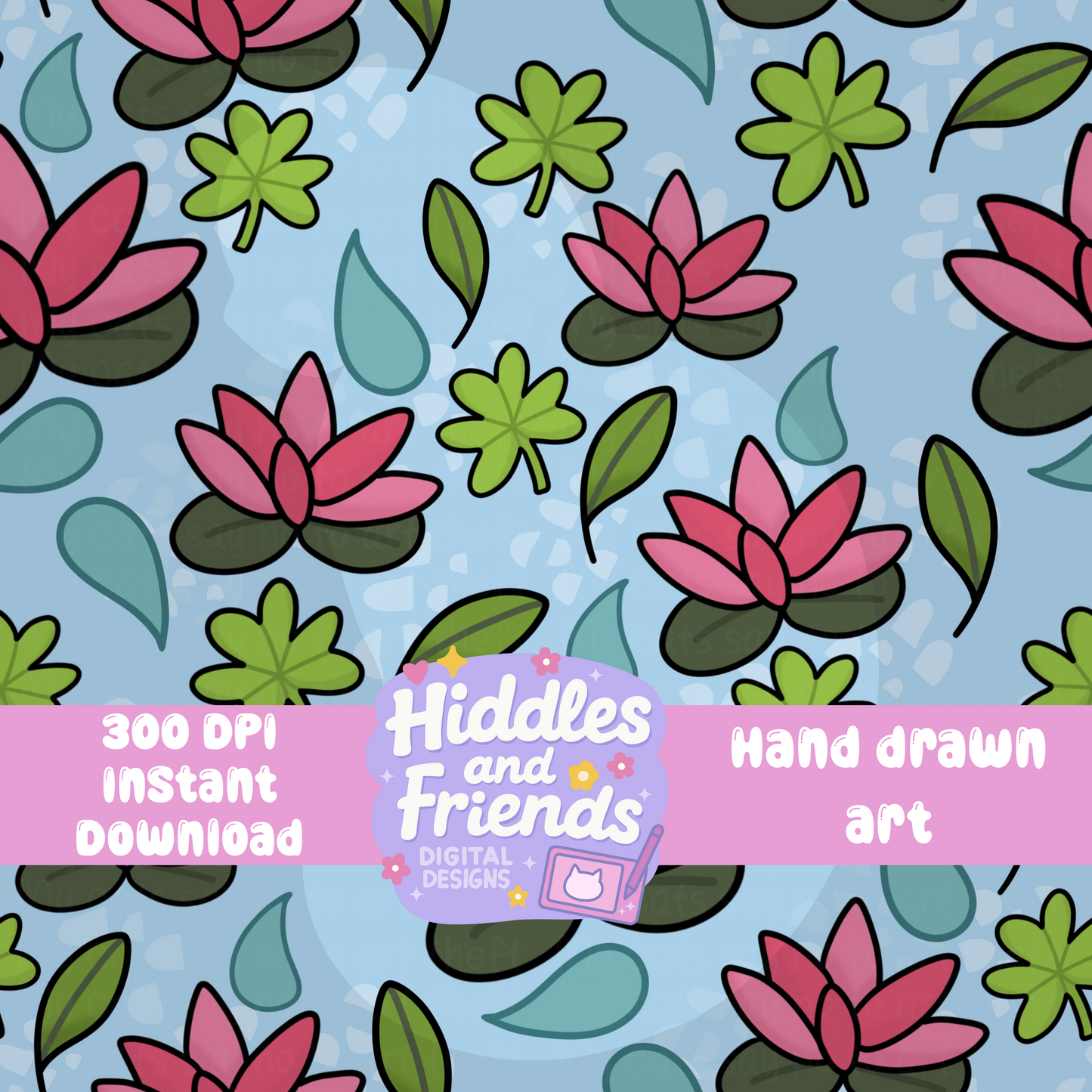 Lily Pads & Flowers Seamless File