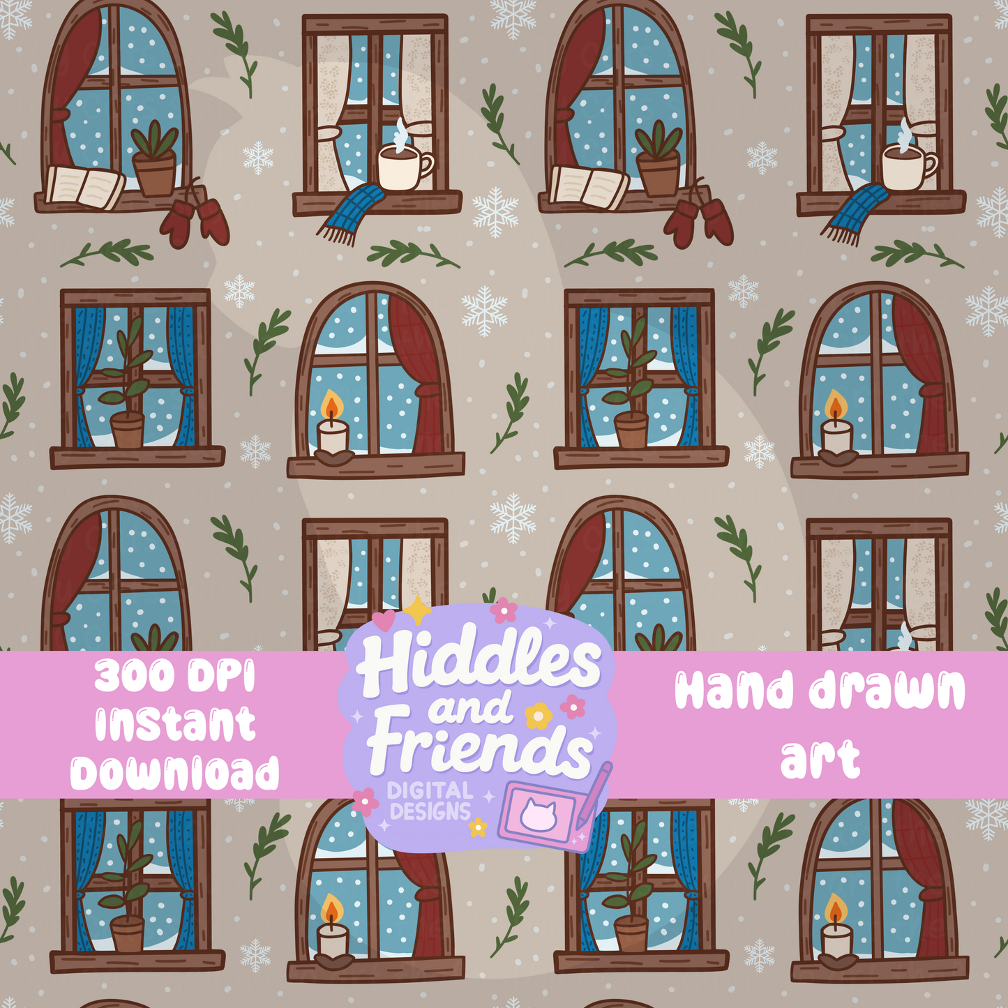 Winter Window Seamless File