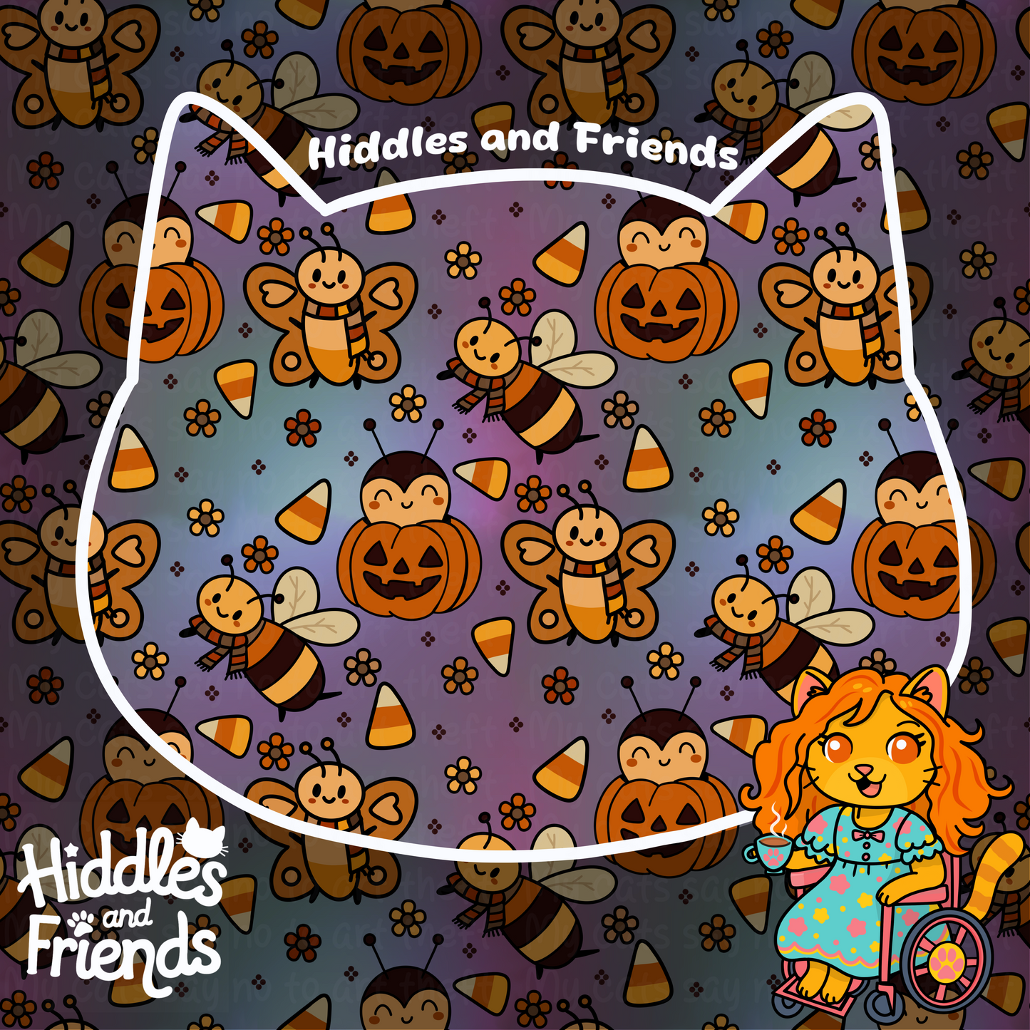 Buzzing Through Halloween Night Seamless File