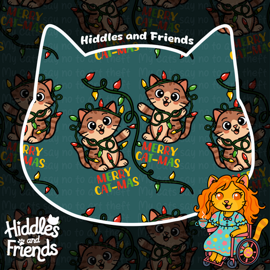 Merry Cat-mas Seamless Pattern