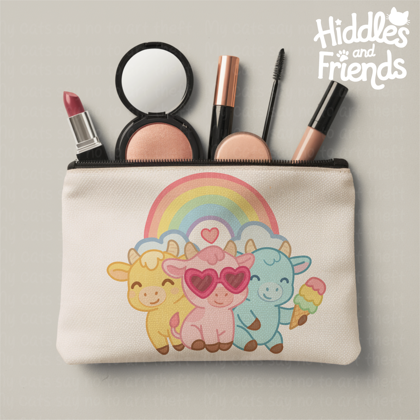 Pastel Summer Cows Digital Sticker