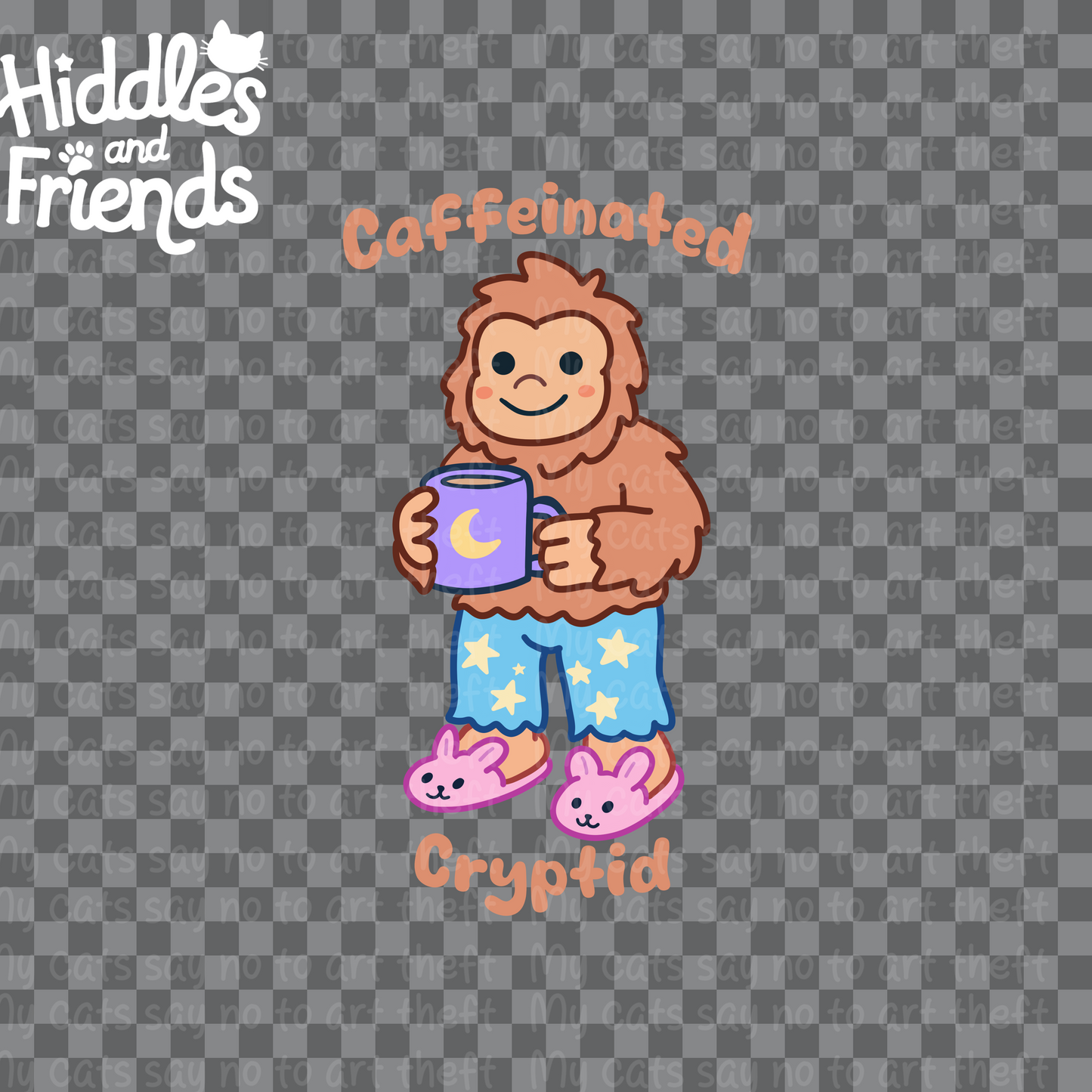 Digital Bigfoot Sticker – Caffeinated Cryptid