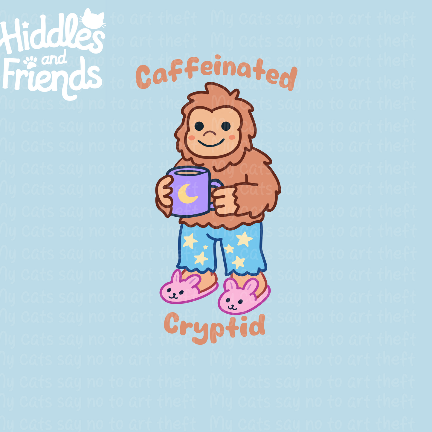 Digital Bigfoot Sticker – Caffeinated Cryptid