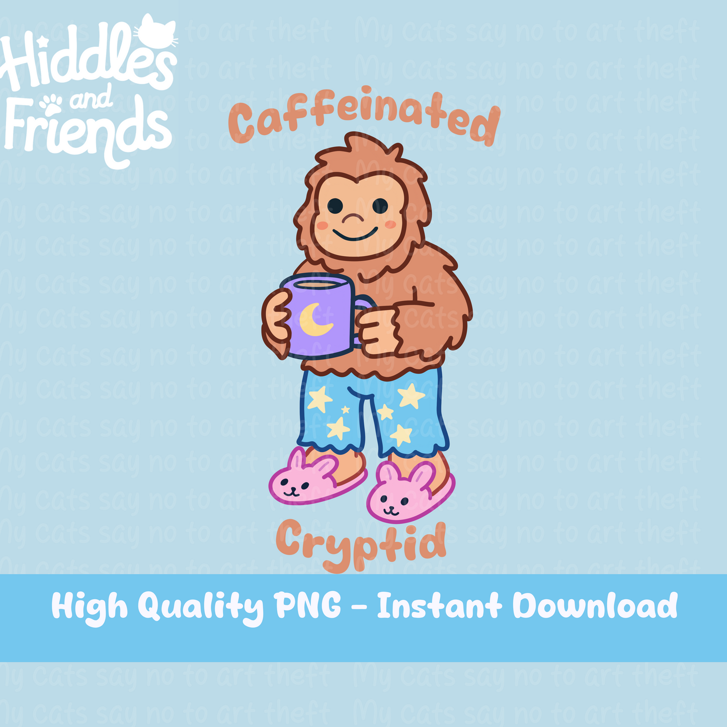Digital Bigfoot Sticker – Caffeinated Cryptid